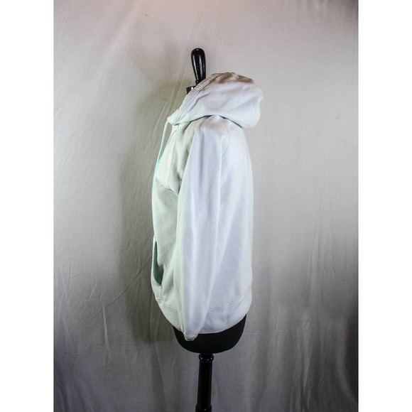 North Face Hoodie Sweatshirt Logo Very Light Green Blue Size M - Picture 2 of 4